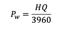 Water Power Output - Pump Selection