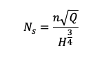 Specific Speed Formula - Pump Selection