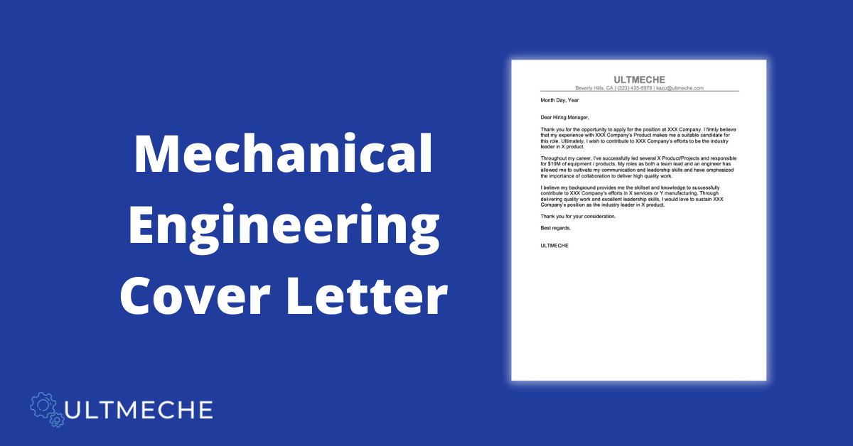 cover letter templates for mechanical engineering