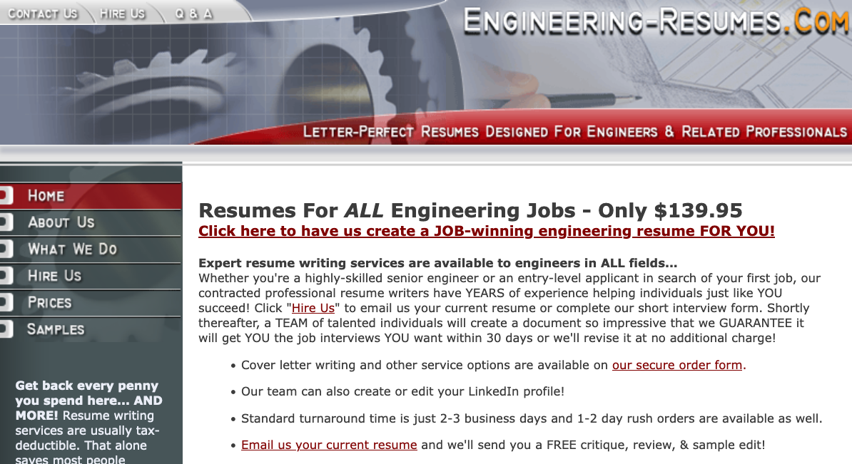 Best Engineering Resume Service - Engineering Resumes