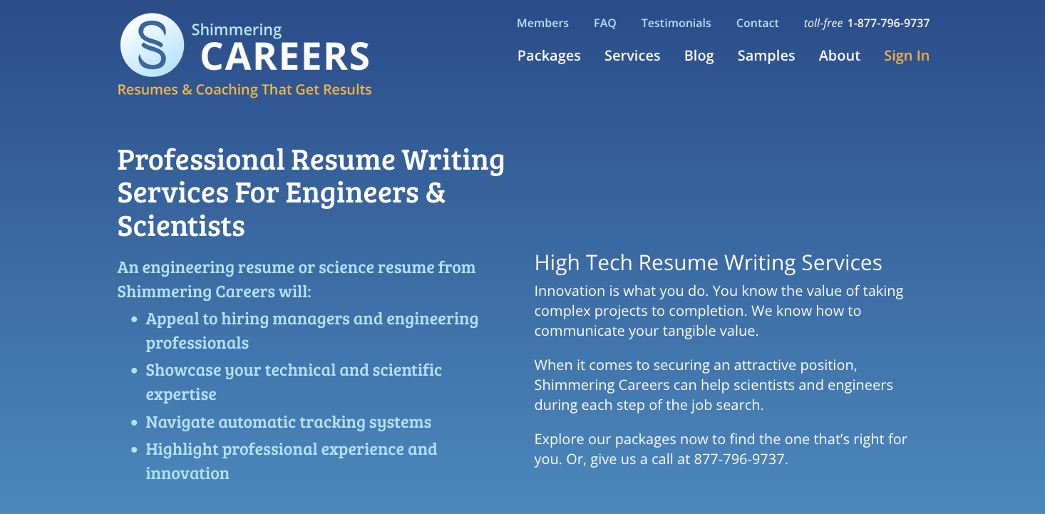 Best Engineering Resume Service - Shimmering Careers