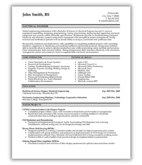 Resume Format 2