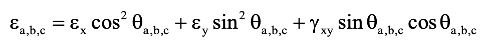 Strain transformation relation formula