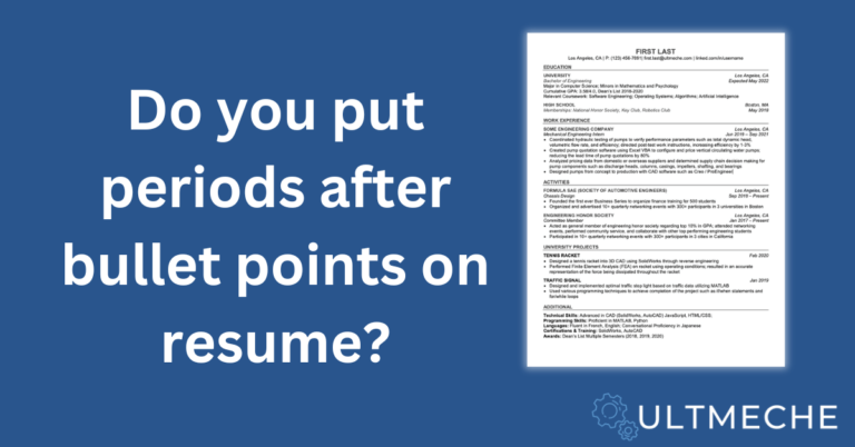 Do You Put Periods After Bullet Points on Resume? - ULTMECHE