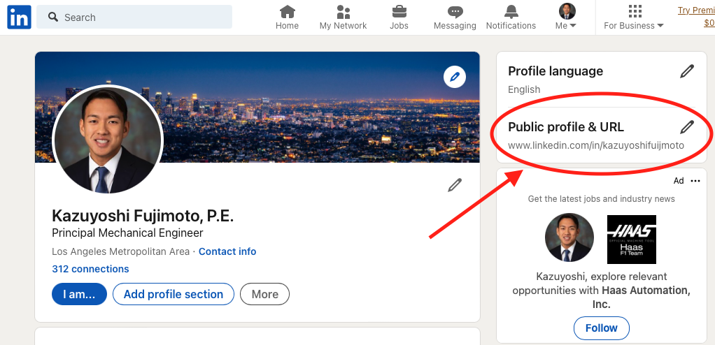 How To Change LinkedIn URL Step 2 Find Your Public Profile Information