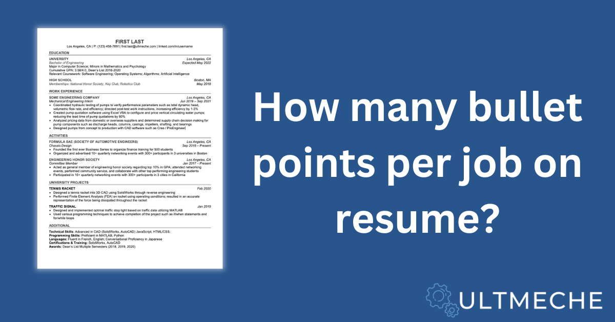 How Many Bullet Points Per Job On A Resume ULTMECHE