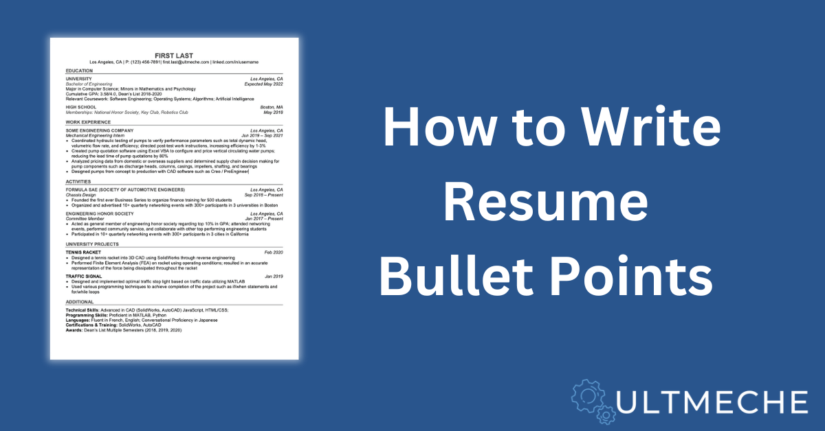 how to write resume bullet points