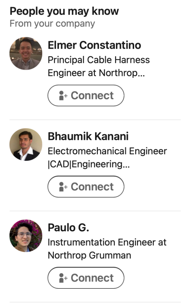 LinkedIn - People you may know
