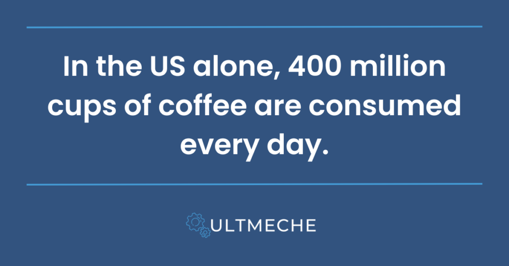 In the US alone, 400 million cups of coffee are consumed every day.