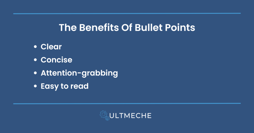 the benefits of resume bullet points