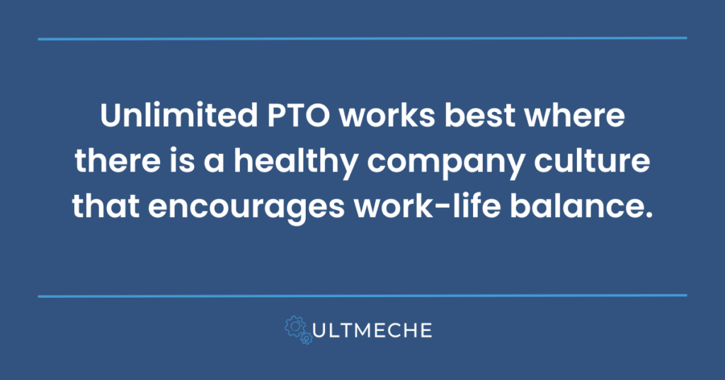 unlimited pto and healthy work-life balance