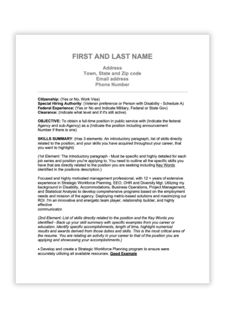 Federal Resume How To Perfect Your Resume Templates 3305