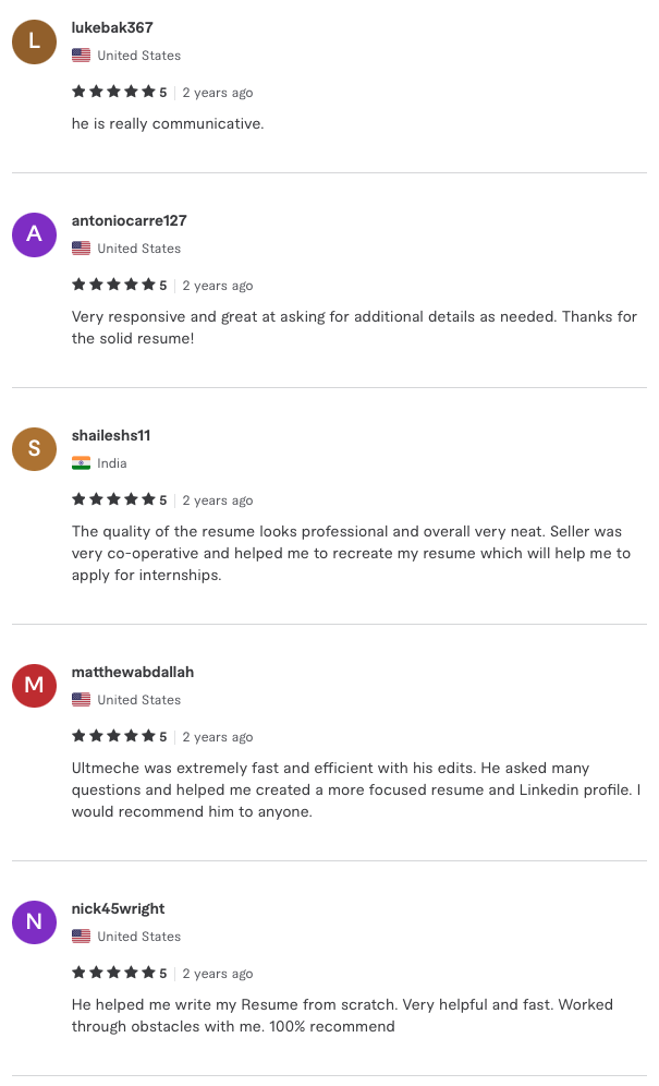 ULTMECHE Fiverr Reviews 8