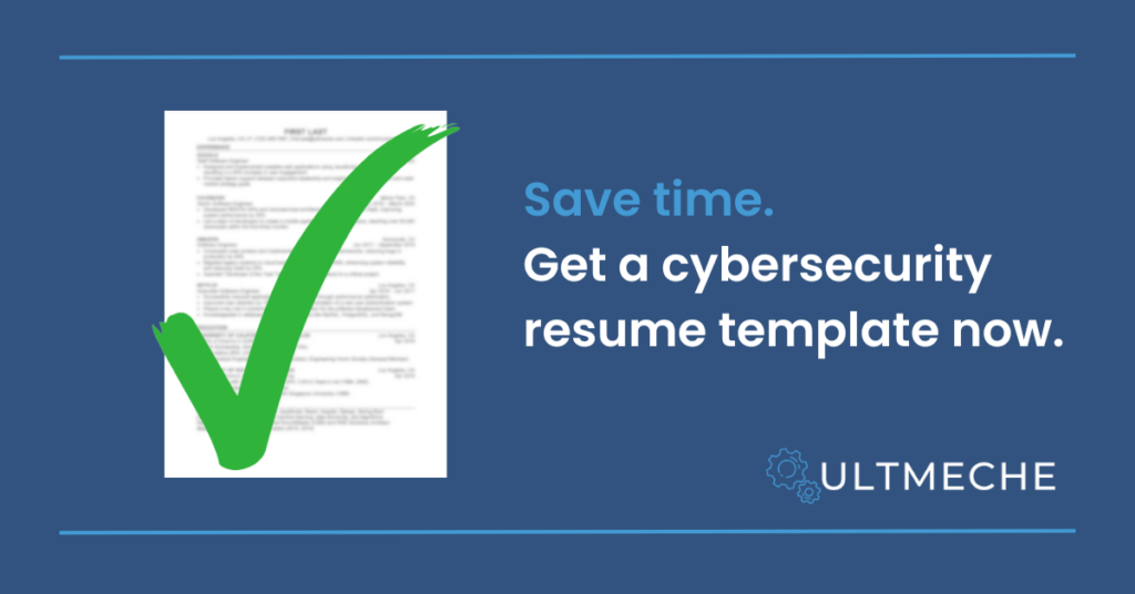 cybersecurity resume template