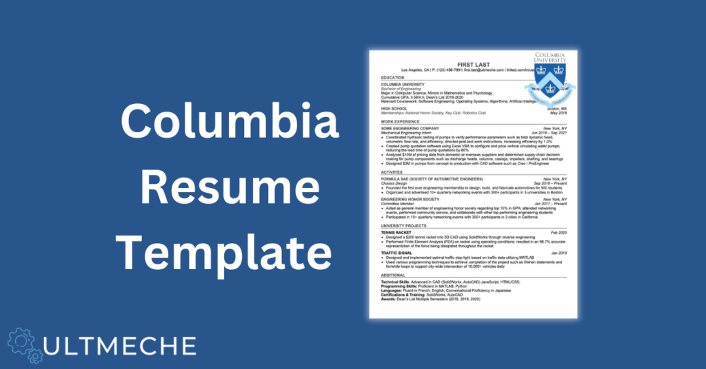 Columbia Resume Template Featured Image